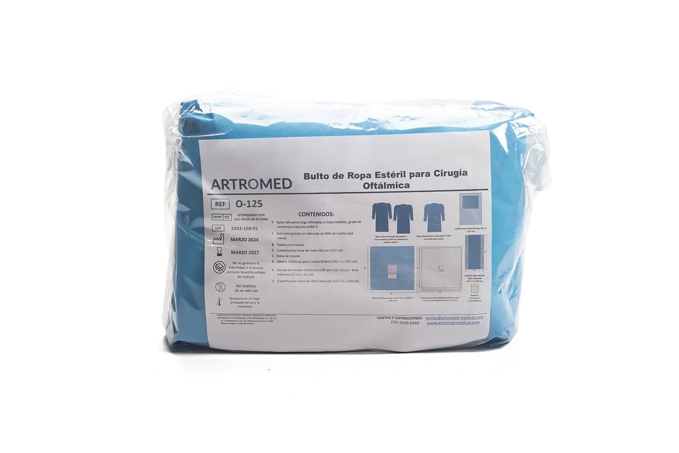 Set de Ropa Desechable para Cirugía Oftálmica