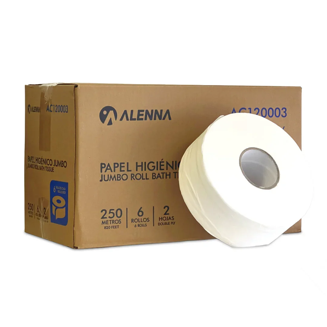 Papel Higiénico Jumbo Doble Hoja 250 Metros