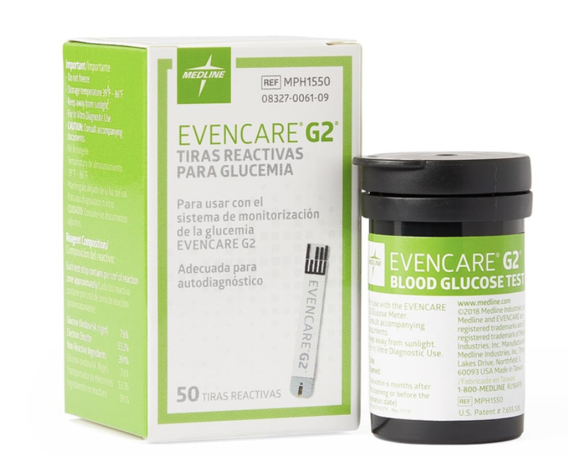 Tiras Reactivas para Glucemia EvenCare G2