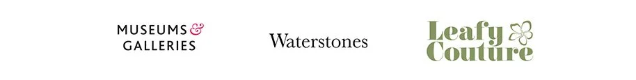 A selection of client events Siya Liu has worked with, it includes Museums & Galleries, Waterstones, and Leafy Couture.