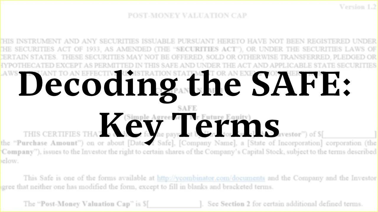 Decoding the YC SAFE: A Term-by-Term Guide
