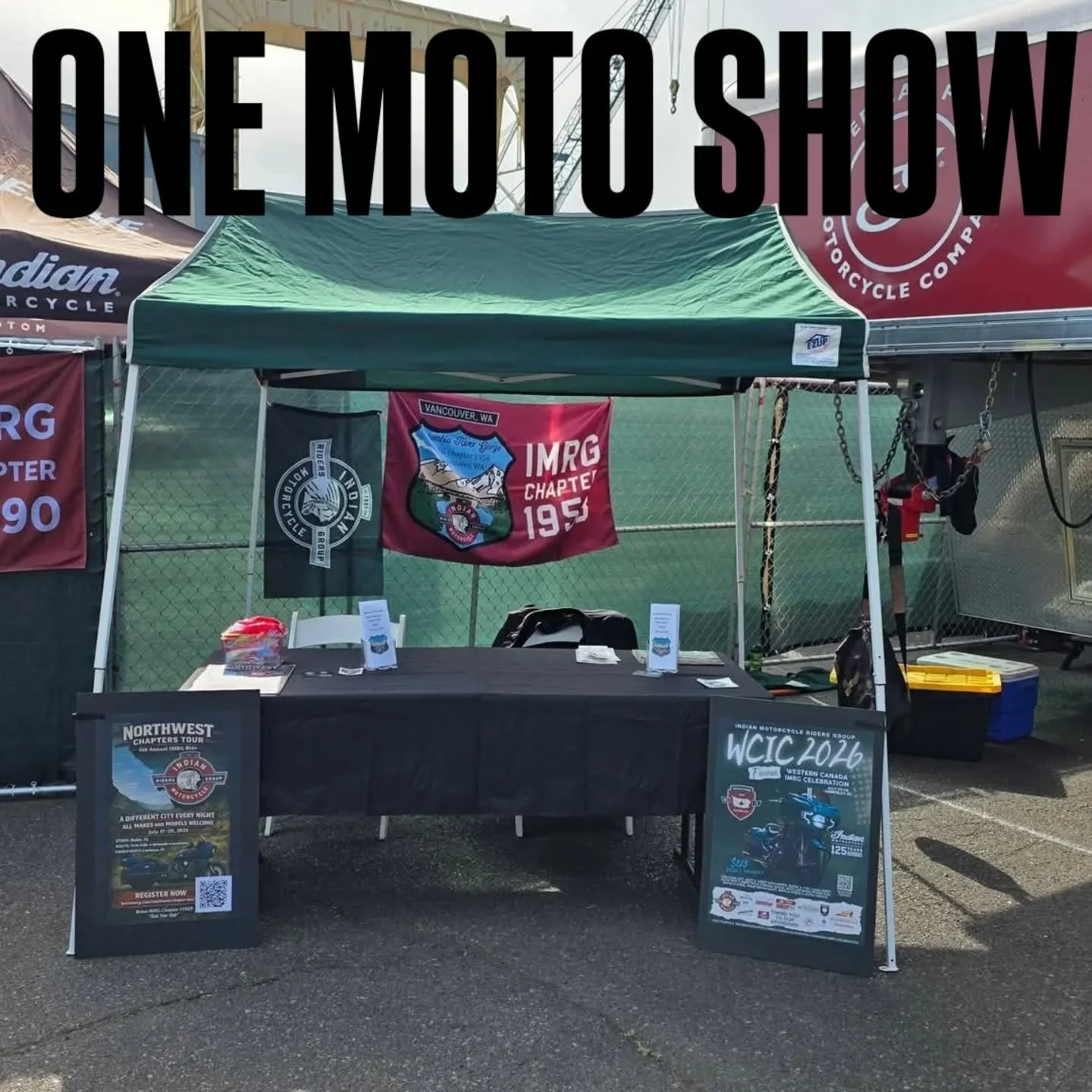 Check out our booth at The One Motorcycle show in Portland, OR!

Ride an Indian motorcycle while we are doing demos!!

Thank you to the IMRG groups participating!

#IndianMotorcycleRidersGroup #oregontrailimrg2090 #motorcycle #moto #portlandoregon