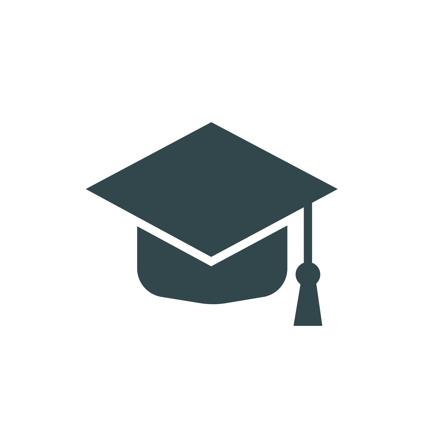 Icon of a graduation cap with a tassel.