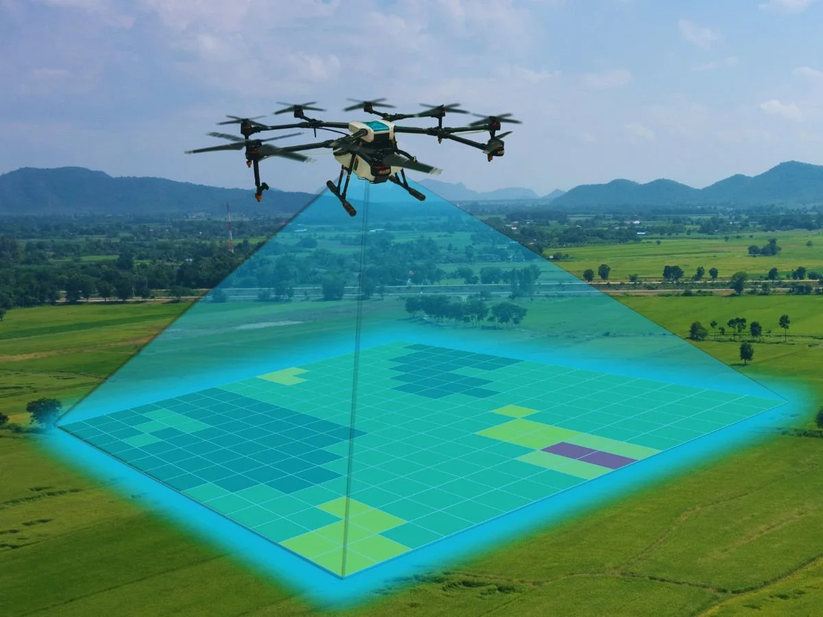 Drone mapping aerial image