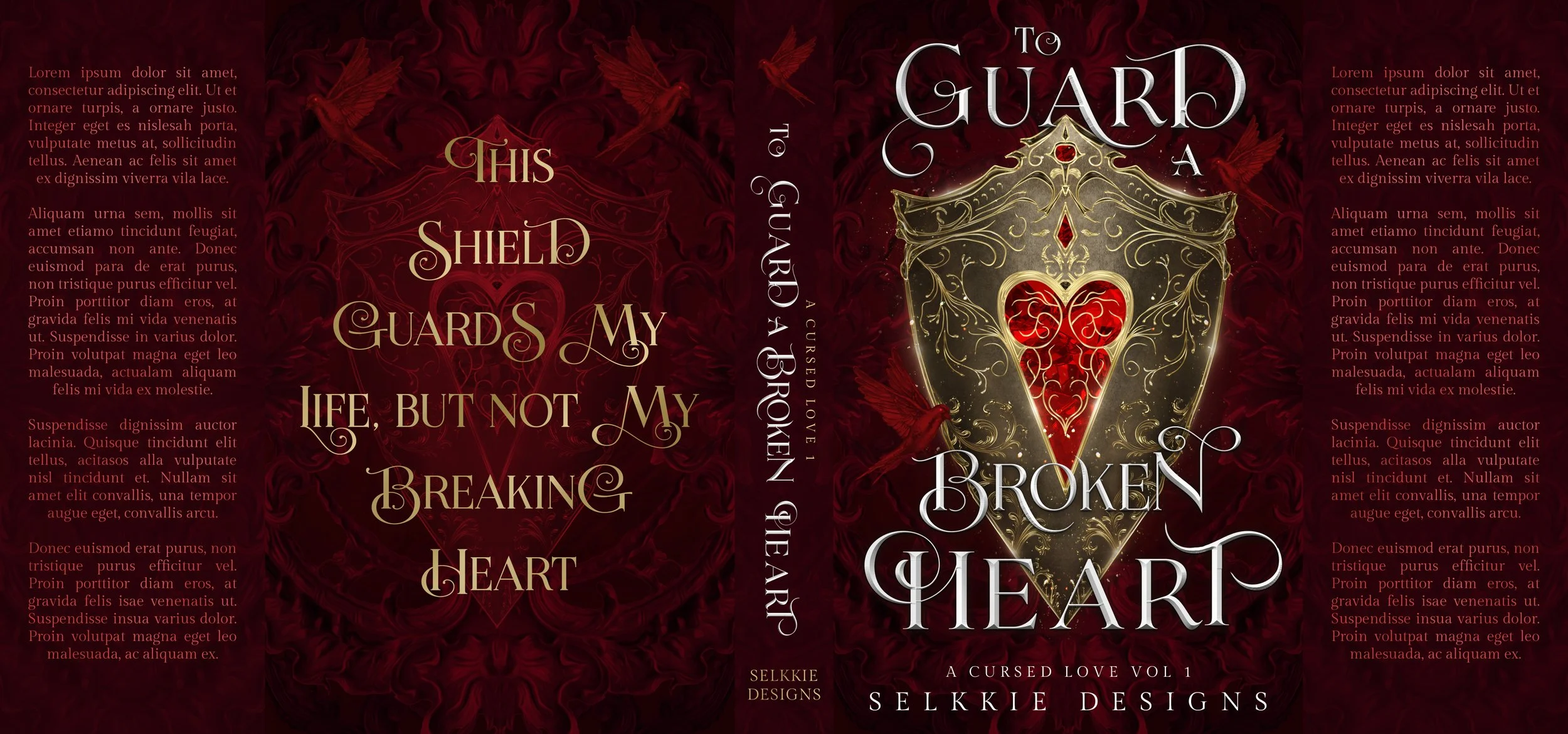 Book cover for "Broken Heart", a romantasy premade by Selkkie Designs.