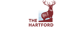 Logo featuring a deer and the text "The Hartford"