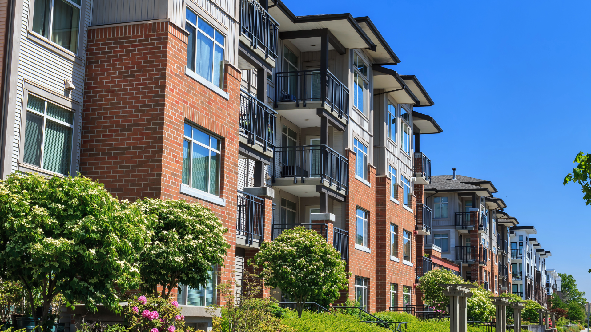 brick exterior apartment complex
