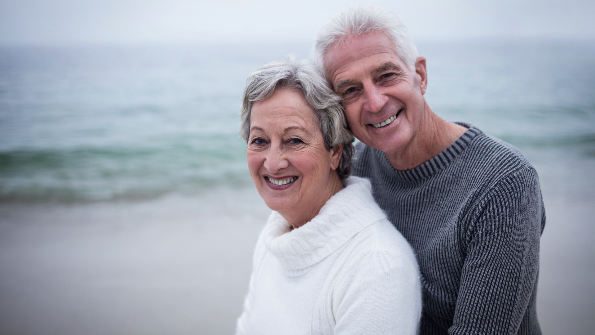 Retired Couple At Beach