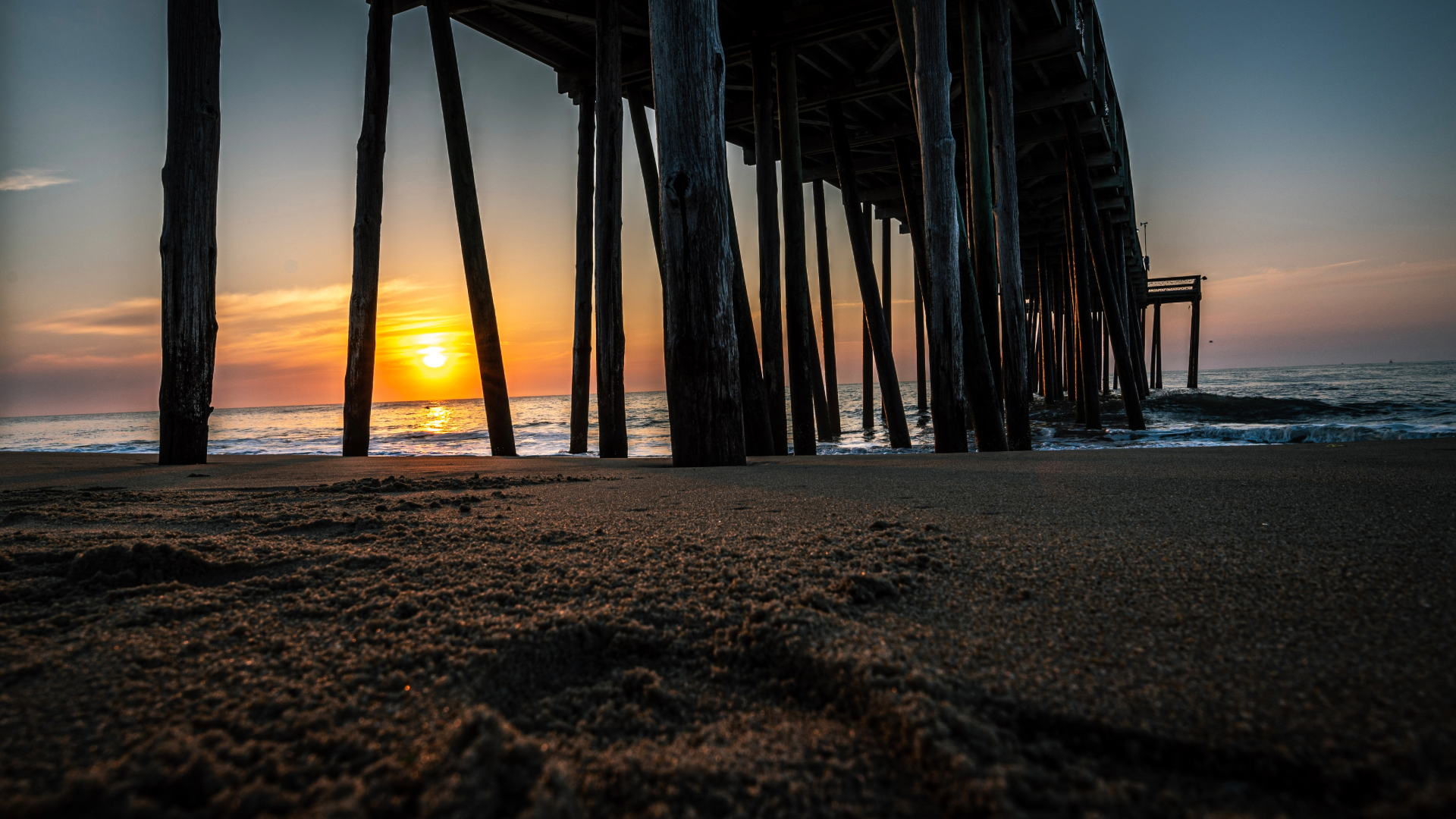under boardwalk at ocean city maryland