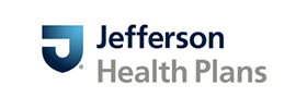 Jefferson Health Plans logo with a dark blue shield and the company name in blue and gray text.
