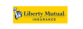 Liberty Mutual Insurance logo with a yellow background and blue text
