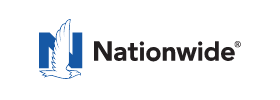 Nationwide logo featuring a blue and white eagle with outstretched wings