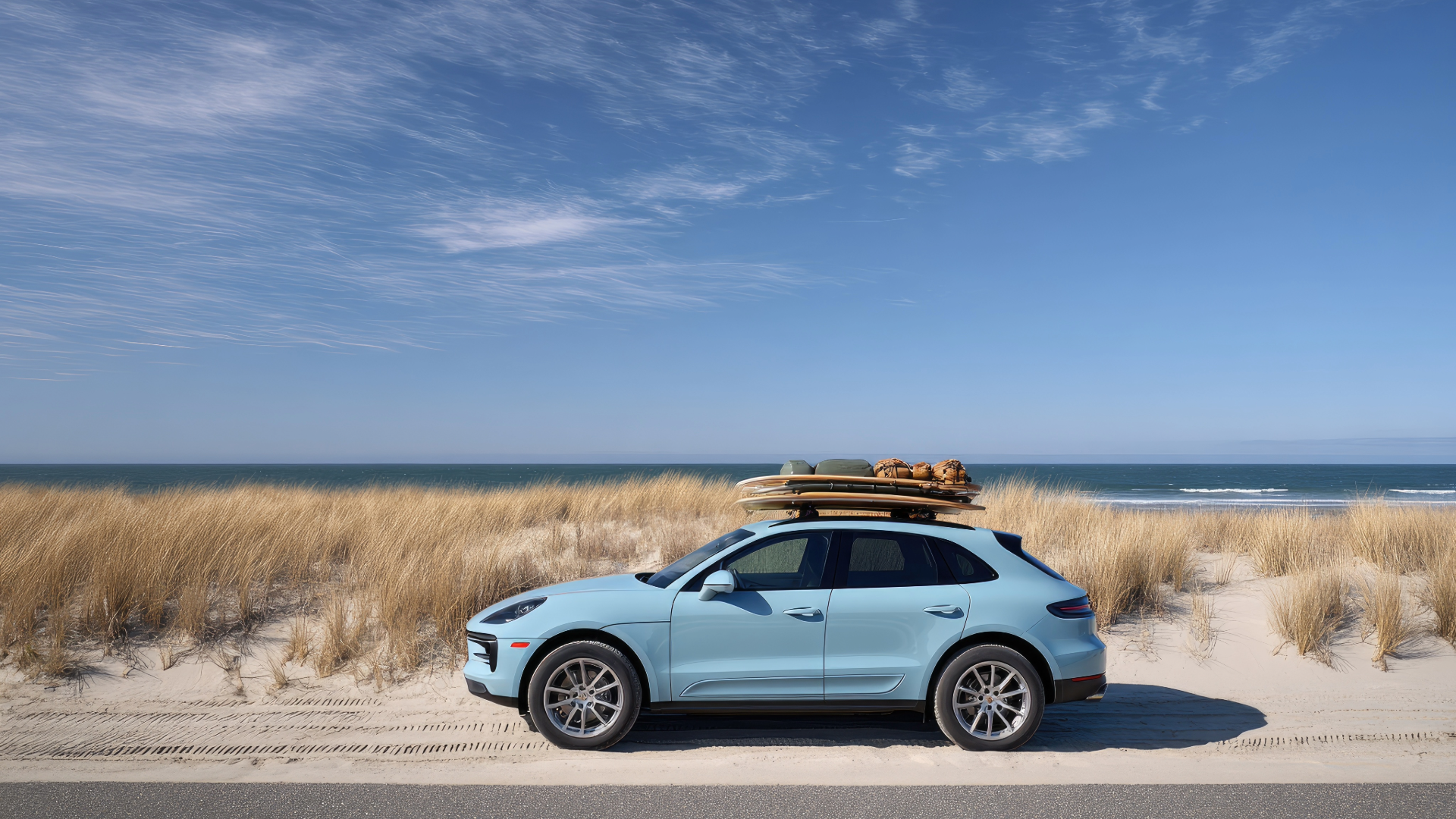 car at delaware beach