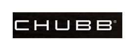 The Chubb logo on a black background.