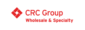 CRC Group logo with red diamond and black text reading 'CRC Group Wholesale & Specialty'.