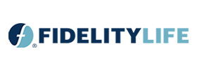 Fidelity Life logo with a stylized 'f' in a circle next to the text 'FIDELITY LIFE'