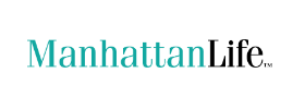 Manhattan Life logo with text in teal and black