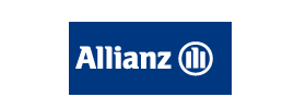 Allianz logo with a blue background and white text and symbol