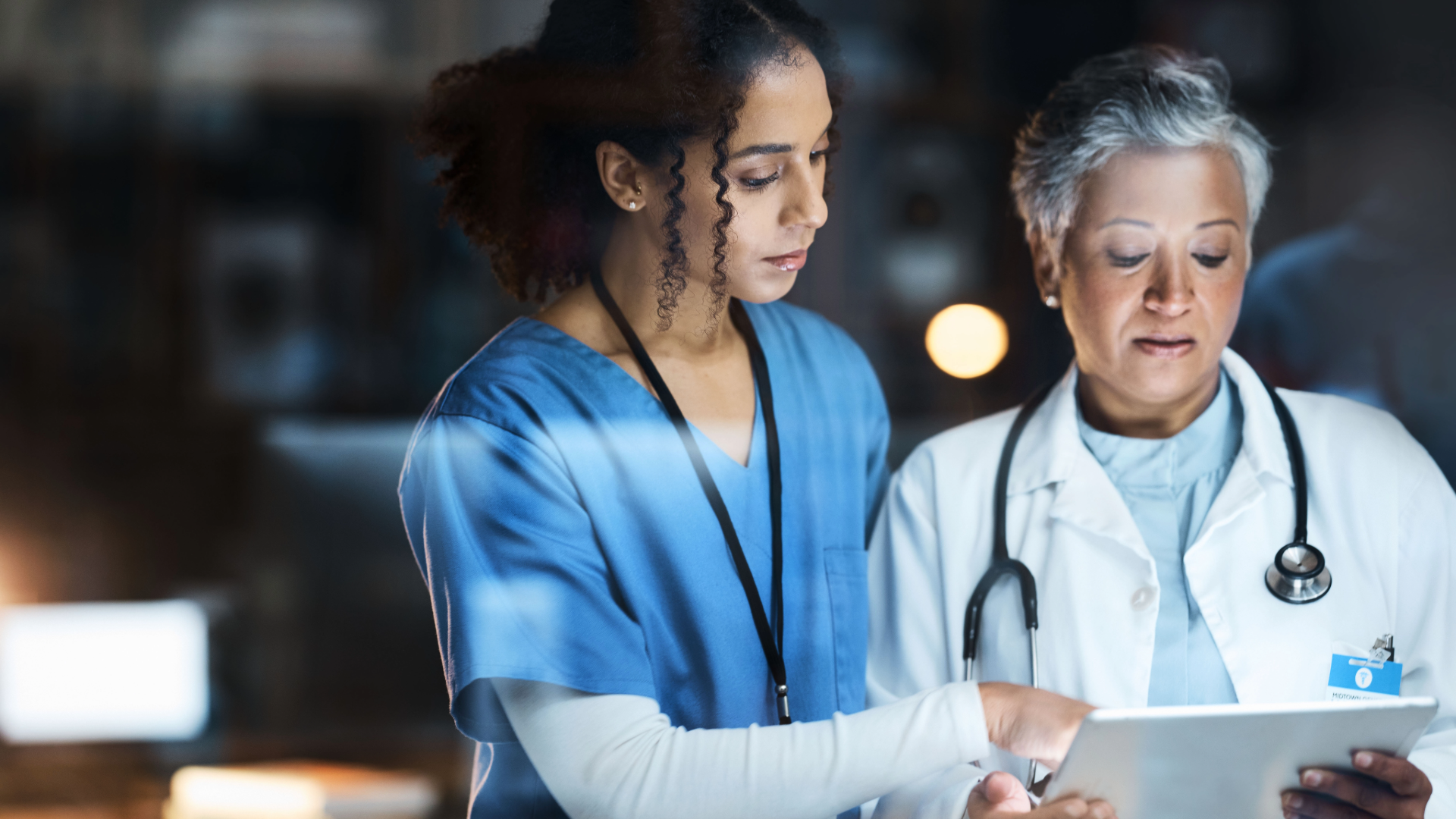 female doctor and nurse