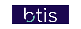 BTIS logo on a dark background