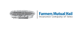 Farmers Mutual Hall logo with a barn graphic and text