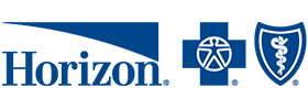Horizon Blue Cross Blue Shield of New Jersey logo with blue cross and shield symbols