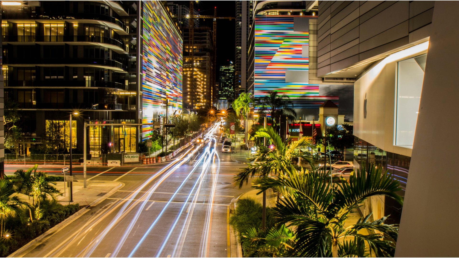miami traffic at night