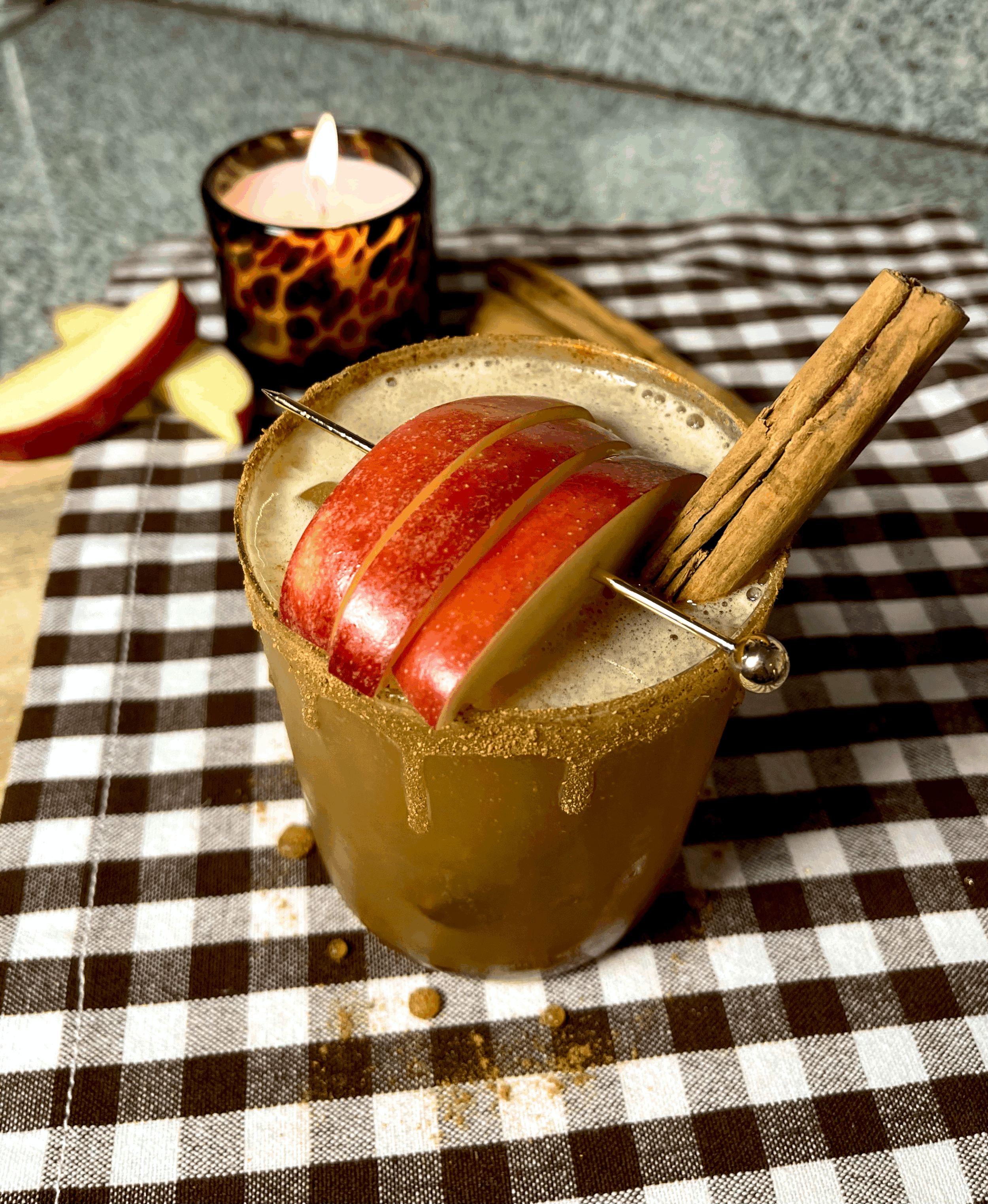 Spiced apple cider margarita