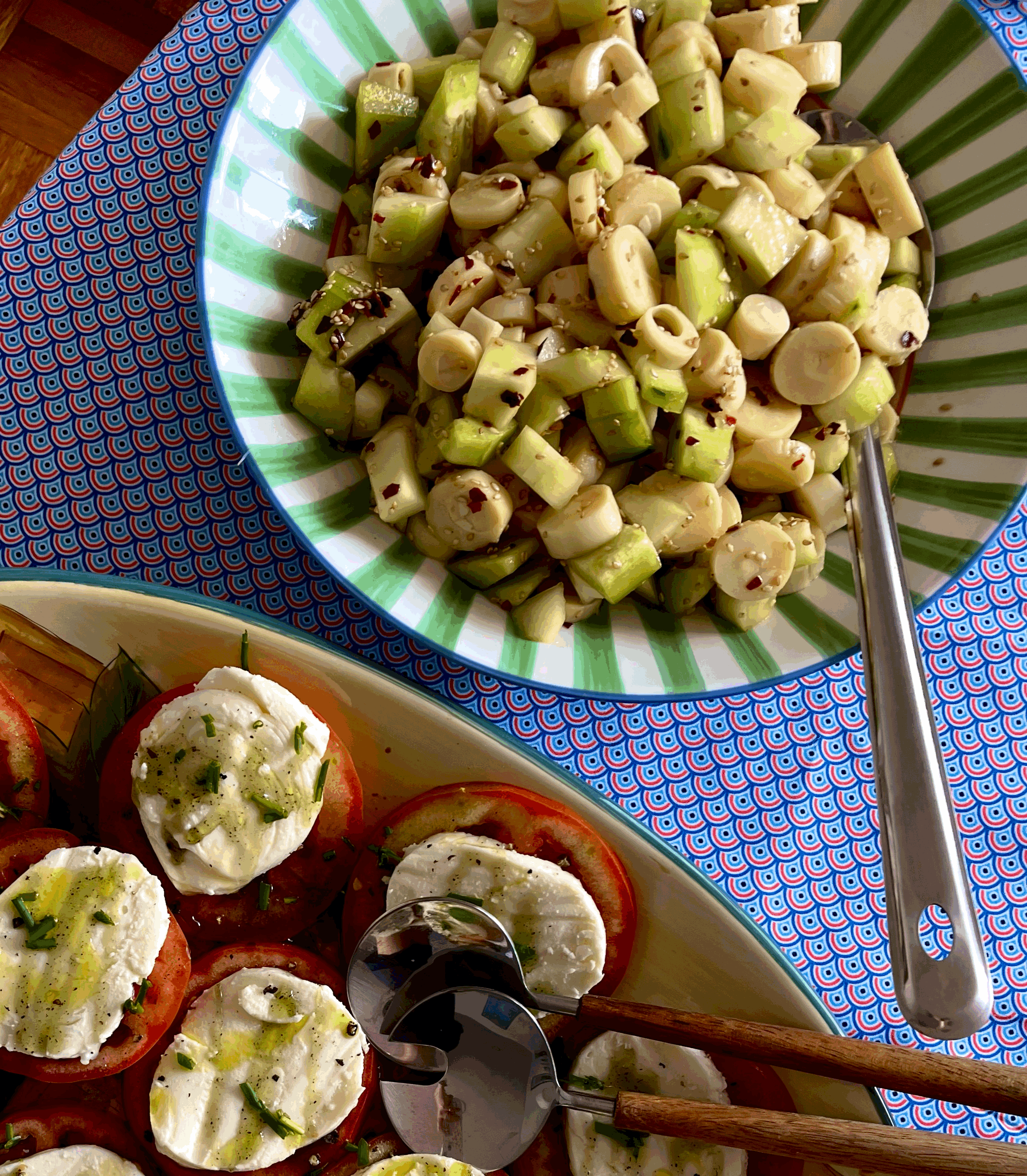 Ensalada de palmito y pepino