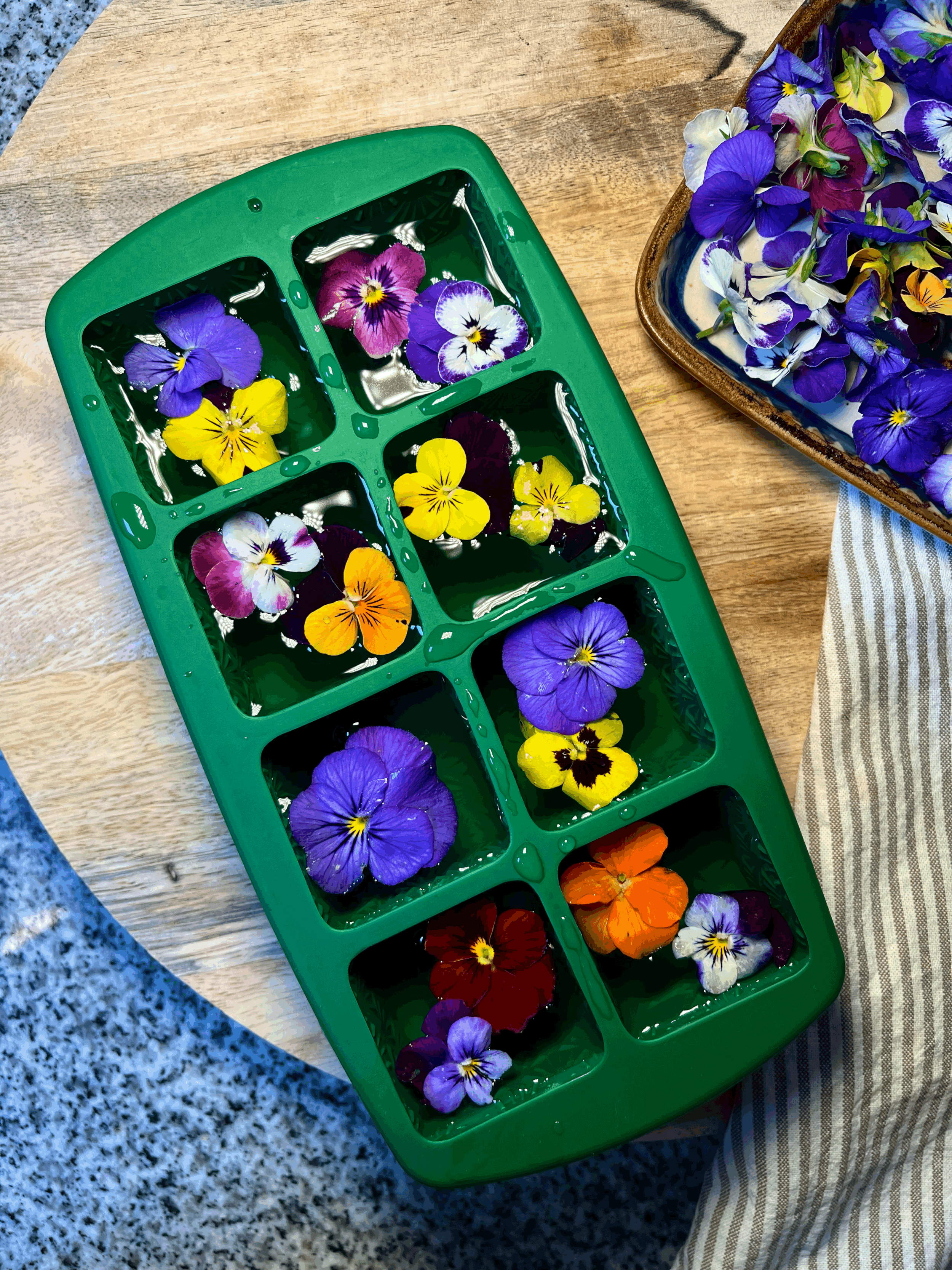 Hielos con flores