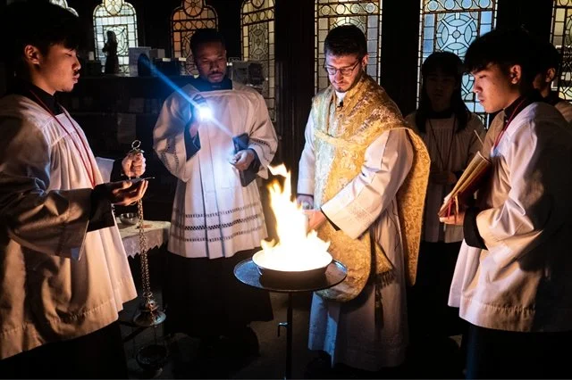 The Pascal candle is lit