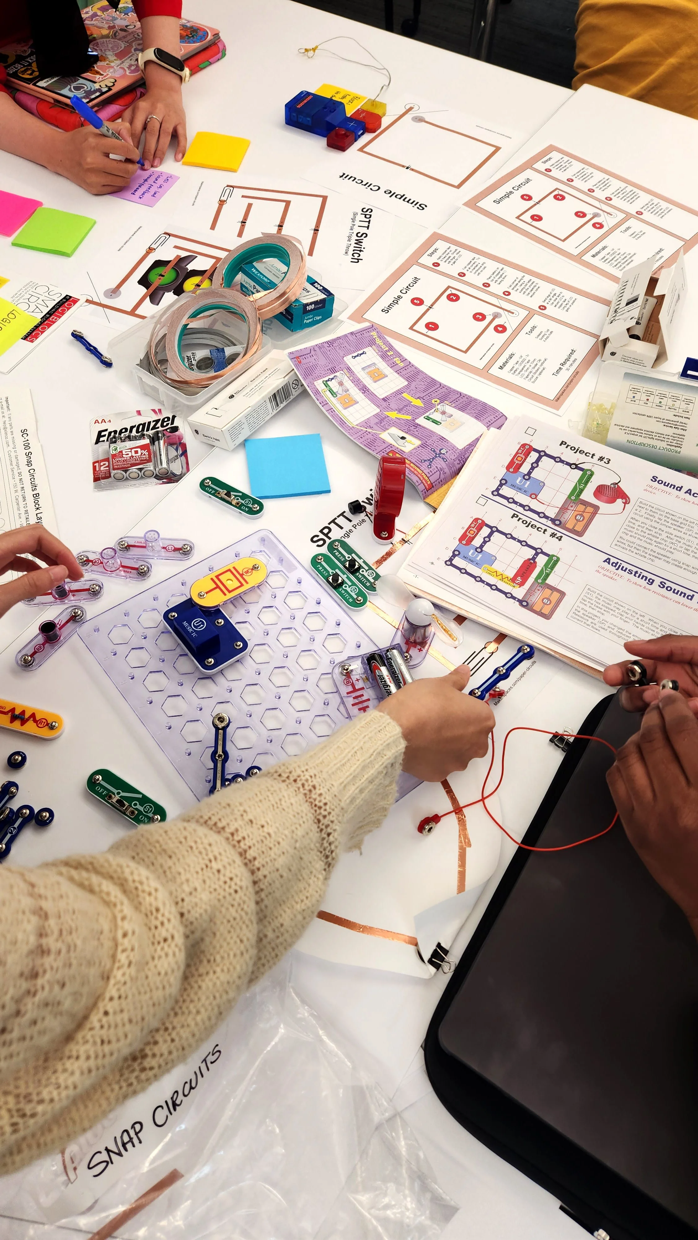 A series of manipulatives for learning electronics