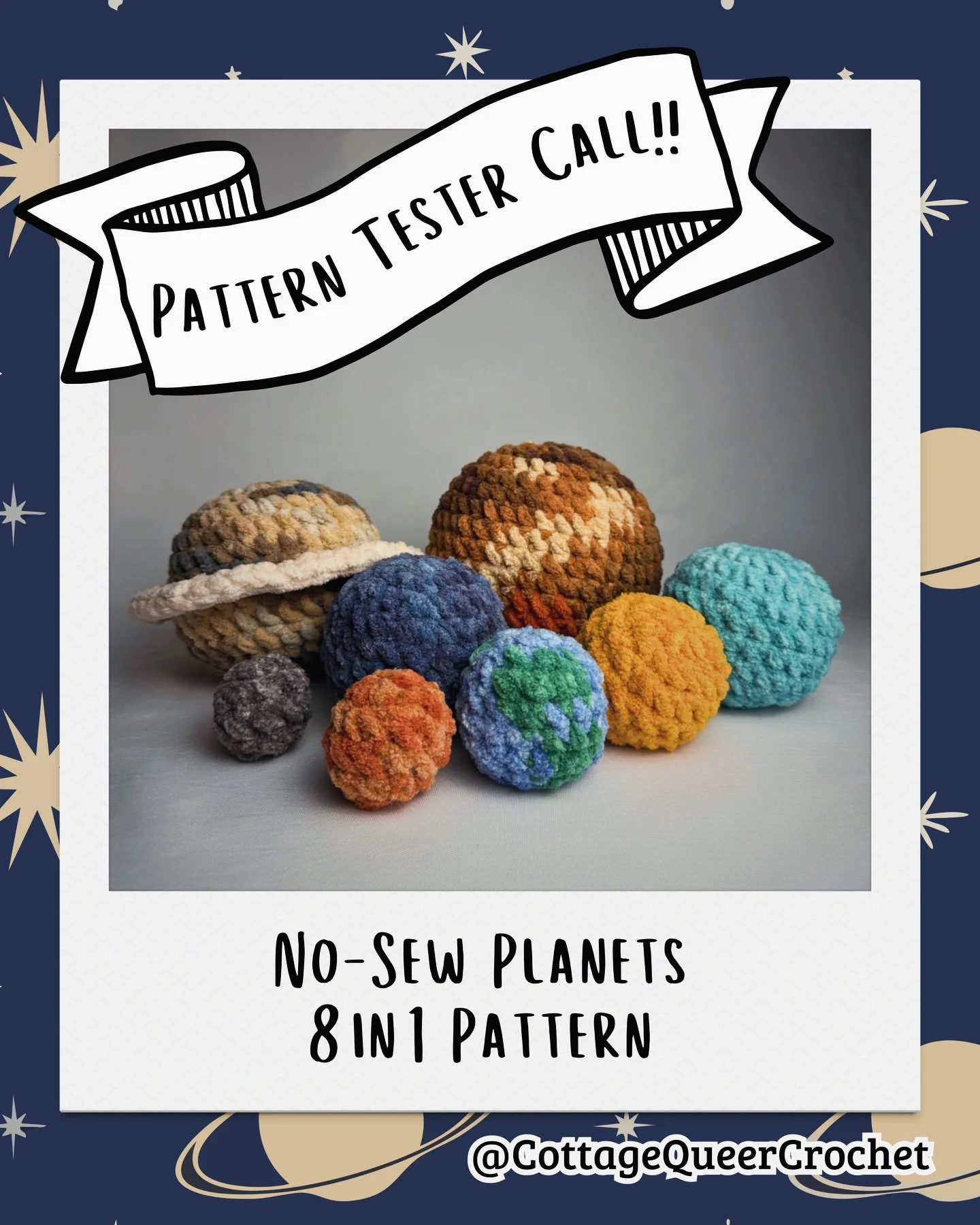 ✨TESTER CALL: OPEN✨

🌎At long last, the solar system planets test call is here!!🪐

Thank you so much to everyone who&rsquo;s already expressed interest. And extra thank you for your patience in getting this up! Welcoming our very early nephews into