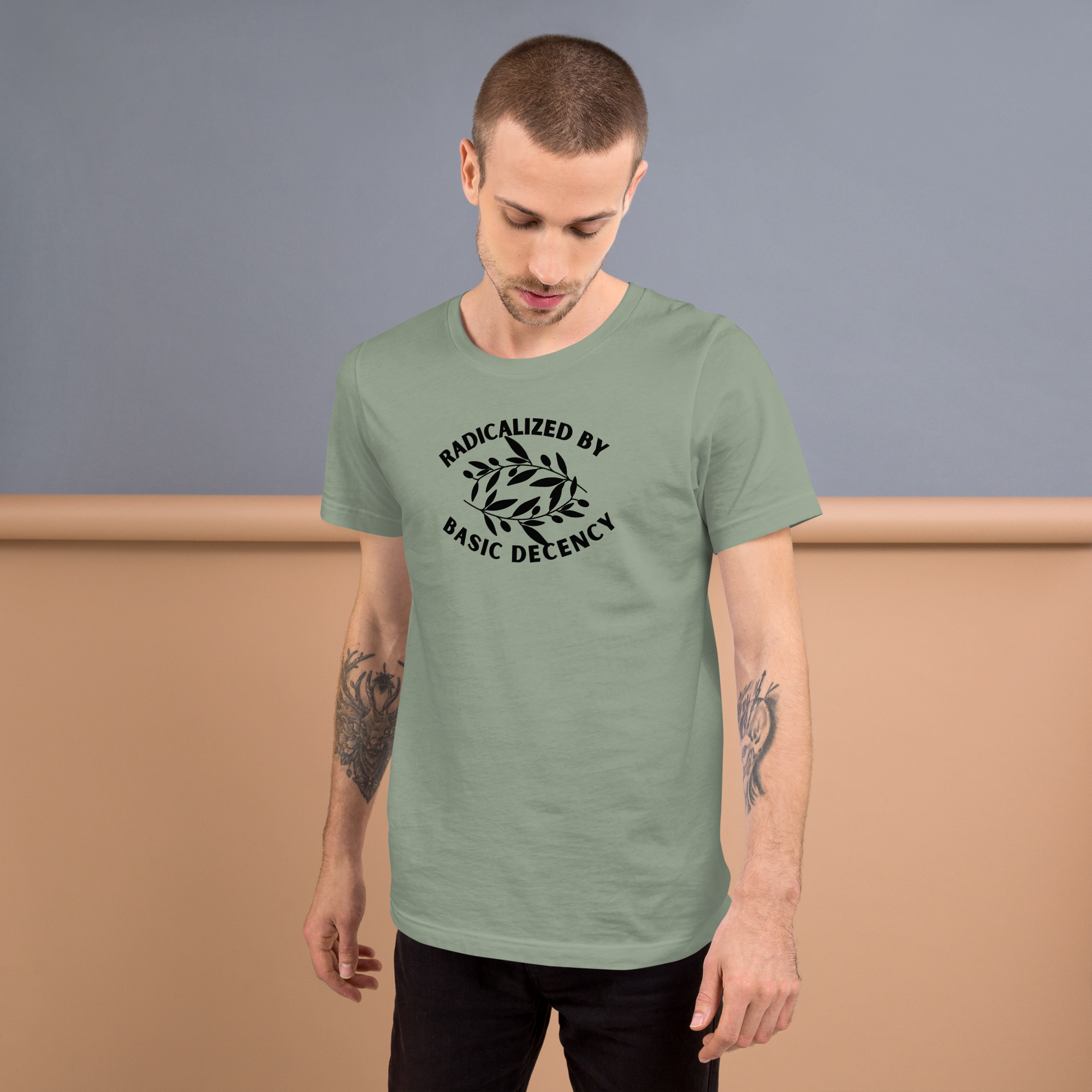unisex-staple-t-shirt-sage-front-6a482577d0840.png