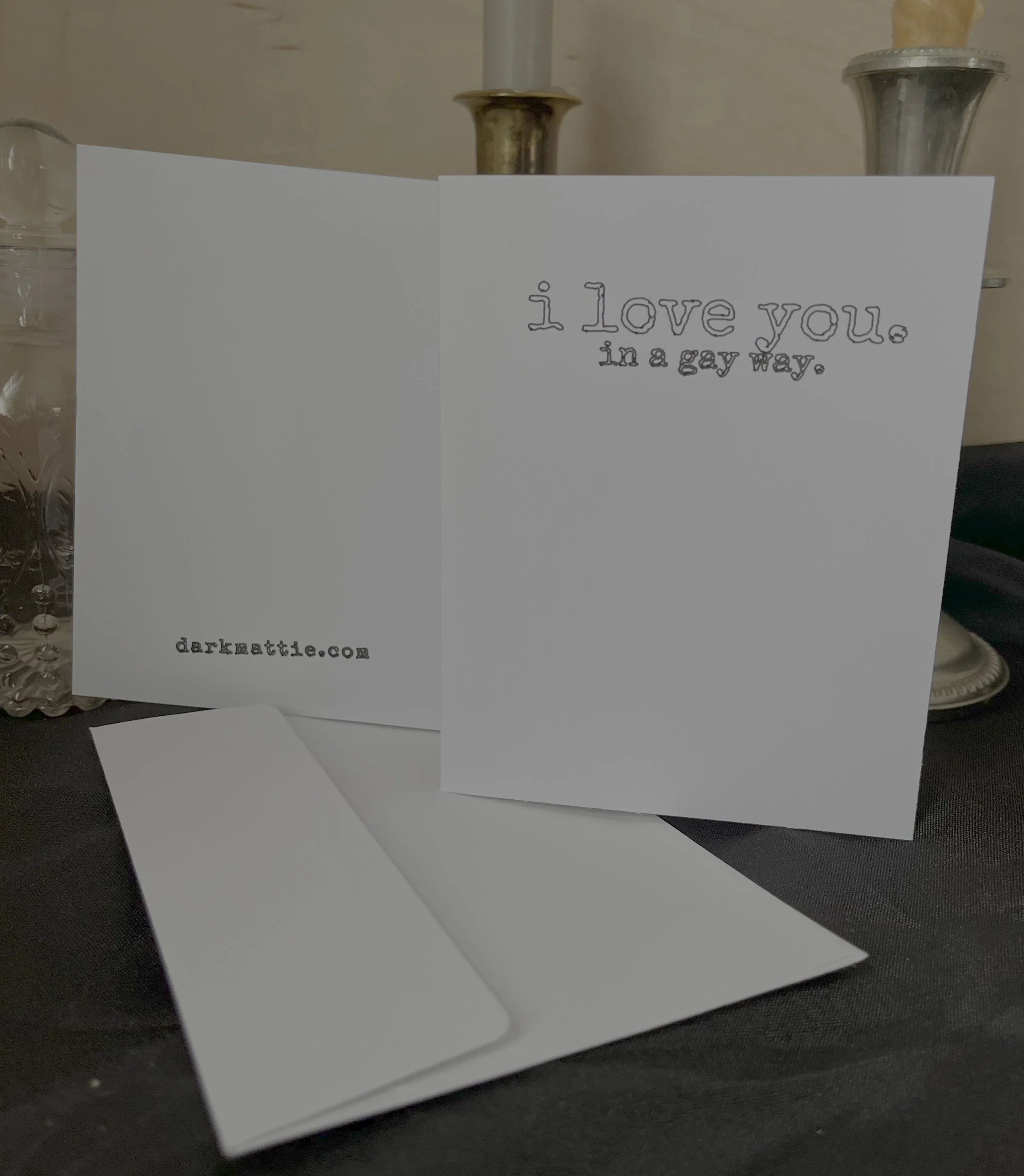 GAY LOVE. Greeting card