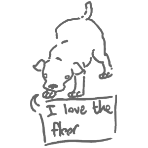 I Love the Floor - 4" Sticker