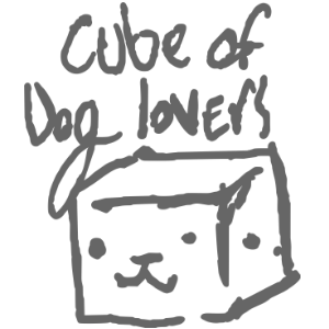 Cube of Dog Lovers - 4" Sticker