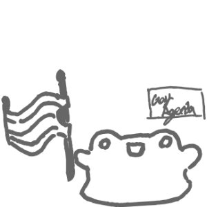 The Gay Agenda Frog - 4" Vinyl Sticker