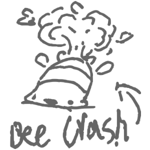 Bee Crash! - 4" Sticker