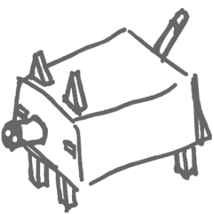 Cube Pig - 4" Sticker