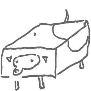 Cube Dog - 4" Sticker