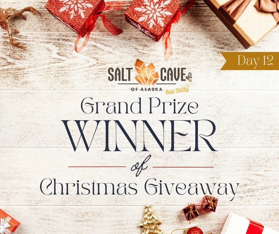 🎄🎁 DAY 12 GRAND PRIZE WINNER 🎁🎄
 
✨ Merry Christmas from all of us at The Salt Cave of Alaska! ✨
I took the day to be with my little family. What a wonderful day.. wishing all of your followers and community a Merry Christmas! 

Today is a day fi