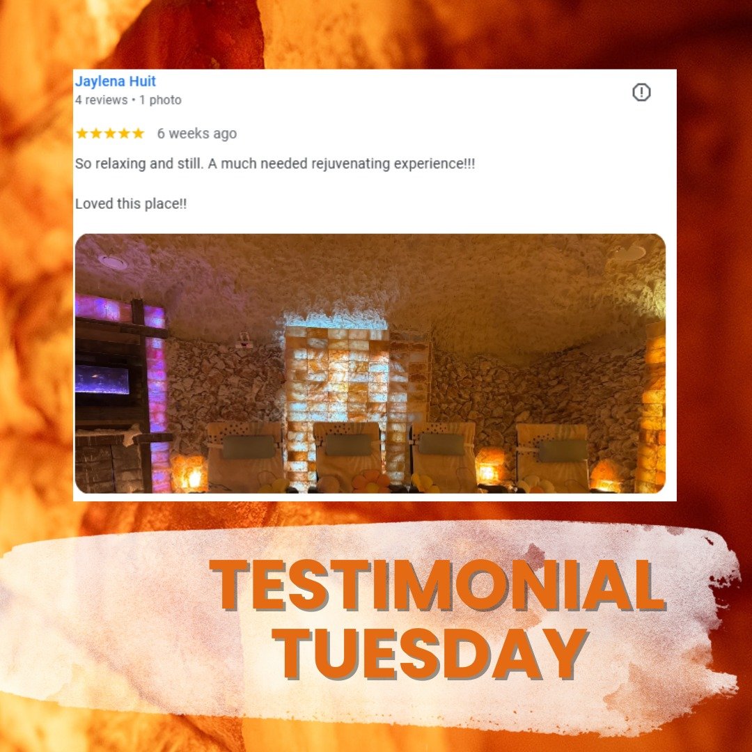 🌟 Your Words Matter! 🌟 Thank you, Jaylena.
We&rsquo;re so grateful for every review we receive&mdash;it helps our small business thrive and brings more people to enjoy the cave&rsquo;s relaxing experience. 💛