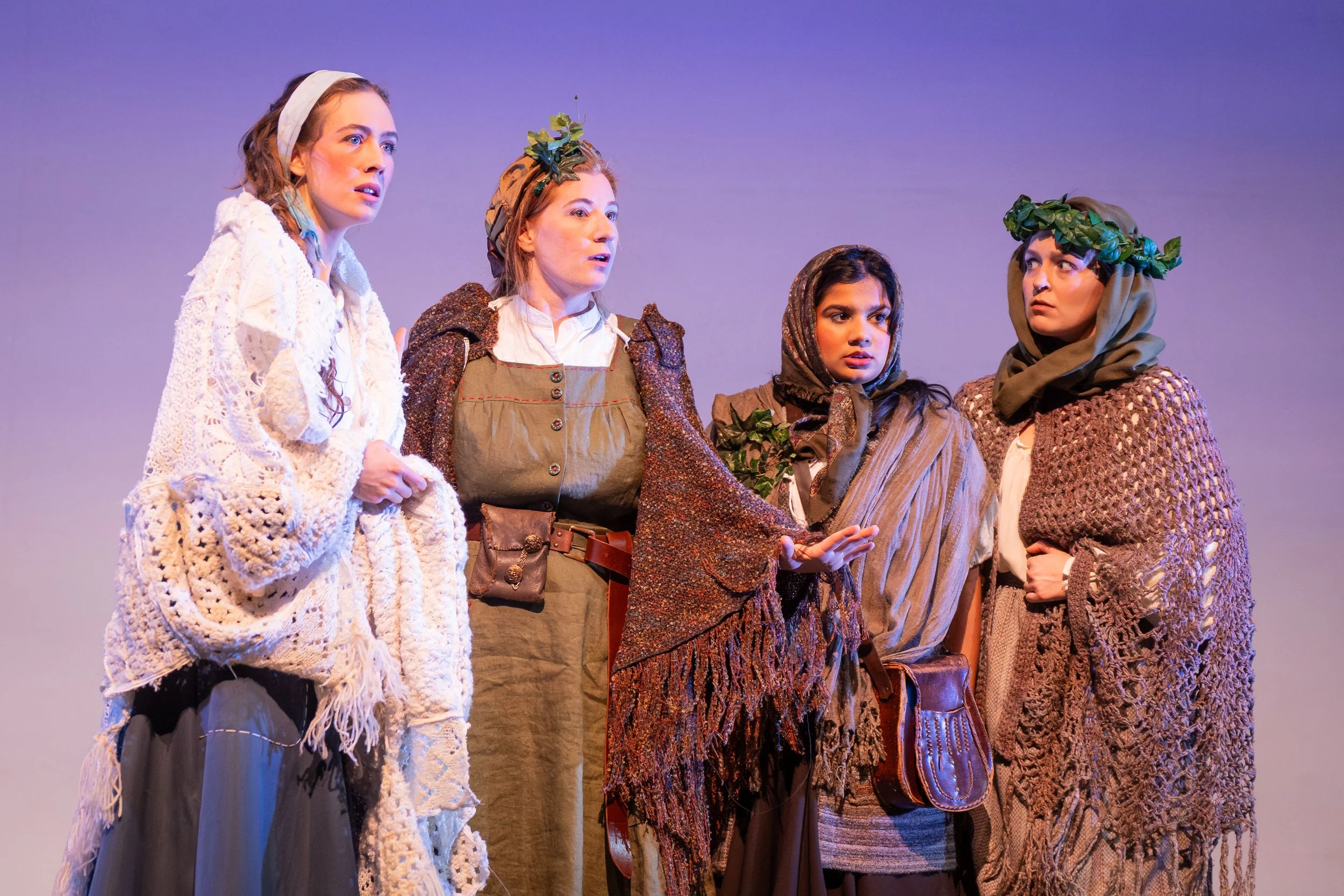 Rainbow Kester, Ainsley Daumler, Kritika Khanna and Jessica Rose in Yerma at NTS Photo: Maxime Cote