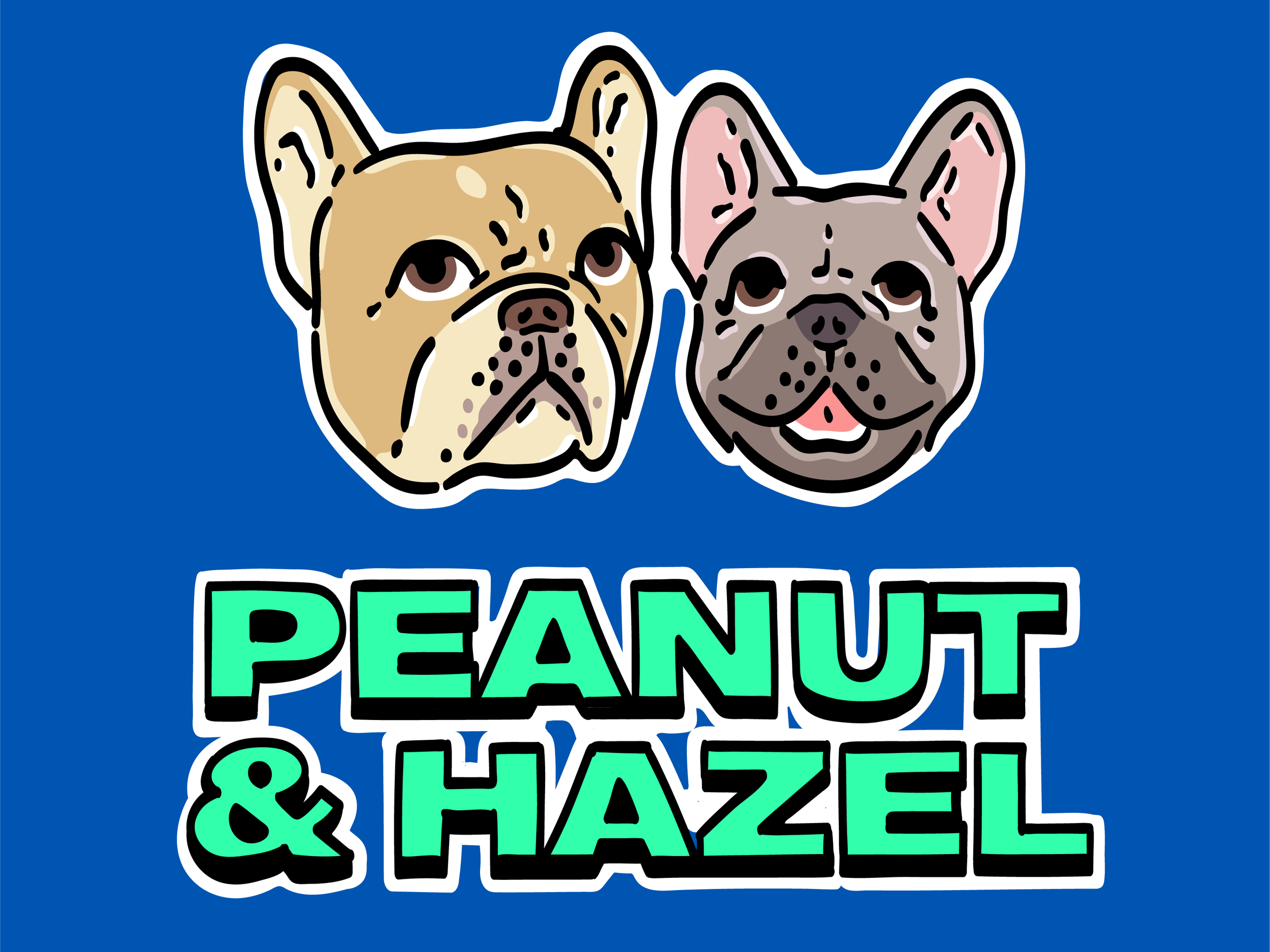 Peanut & Hazel dog logo