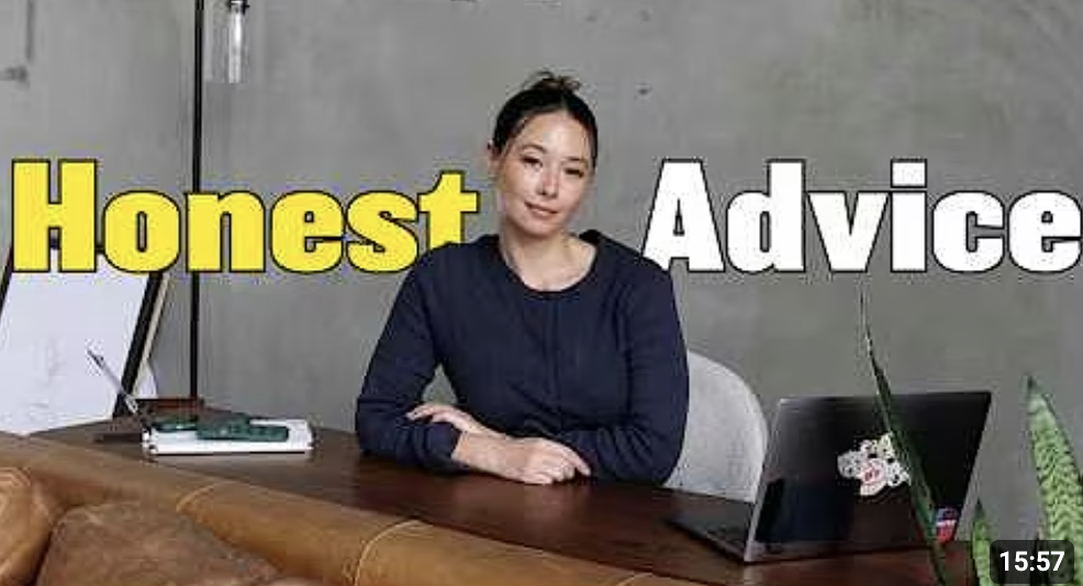 Aja Dang's YouTube video titled "Admitting content isn't sustainable (my advice)"