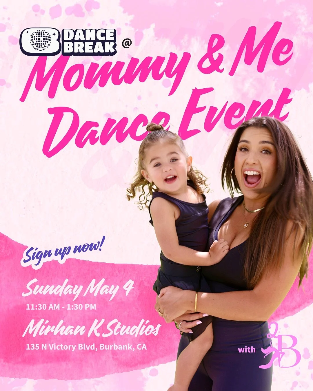 Join @playdancebreak and @2bstudiosla for the Mommy and Me Dance Event! &thinsp;&thinsp;
&thinsp;
🔗 &thinsp;Link in @2bstudiosla bio or 📲 DM us!
&thinsp;&thinsp;
A day full of fun, creativity, and inspiration for everyone ✨&thinsp;&thinsp;
&thinsp;
