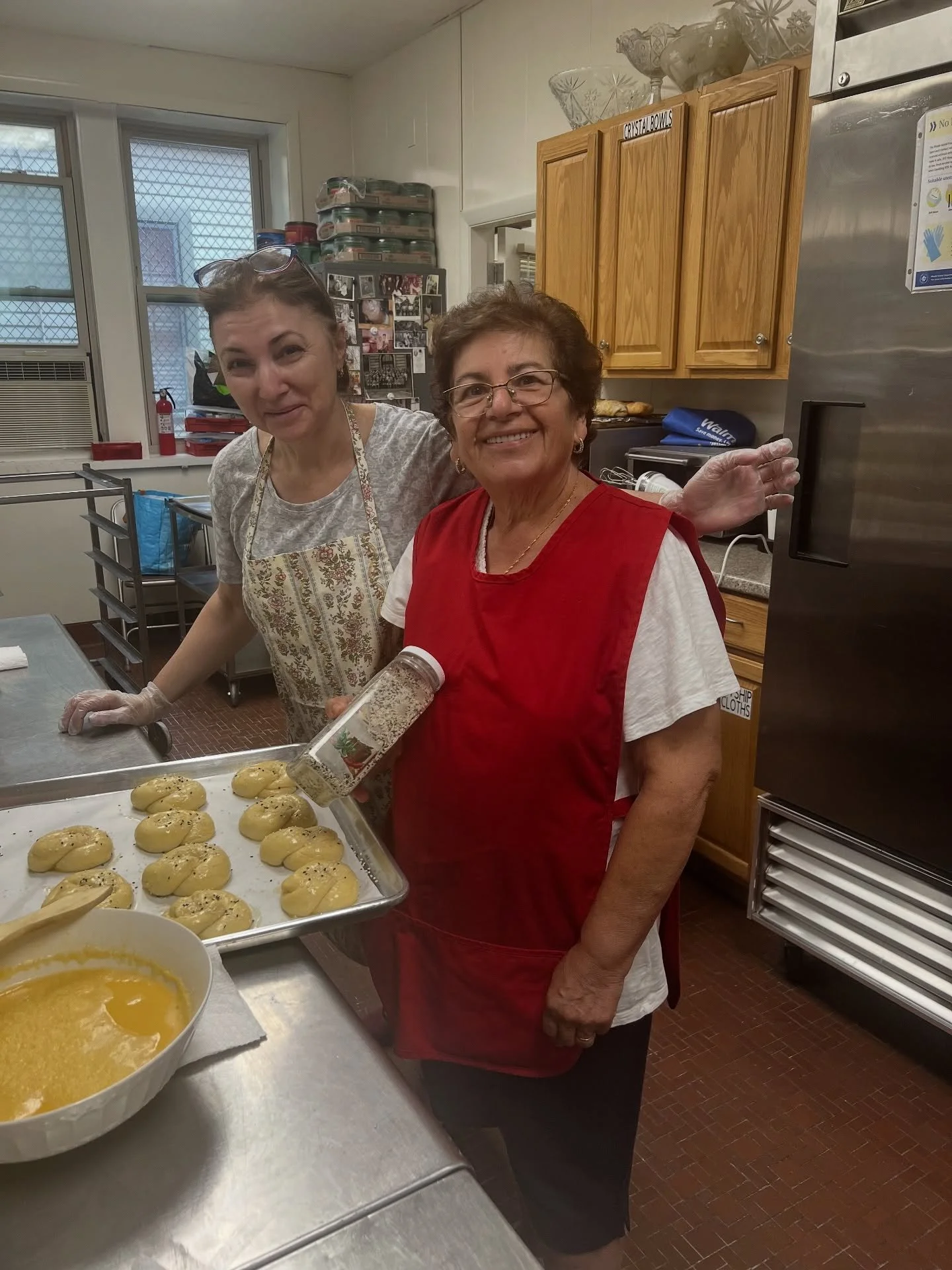 The baking crew is all smiles as the choreg baking has begun!!
#armenianfestri #choreg #armenianfood #armenianpastries #foodfestival #ri #rifood #rifoodie