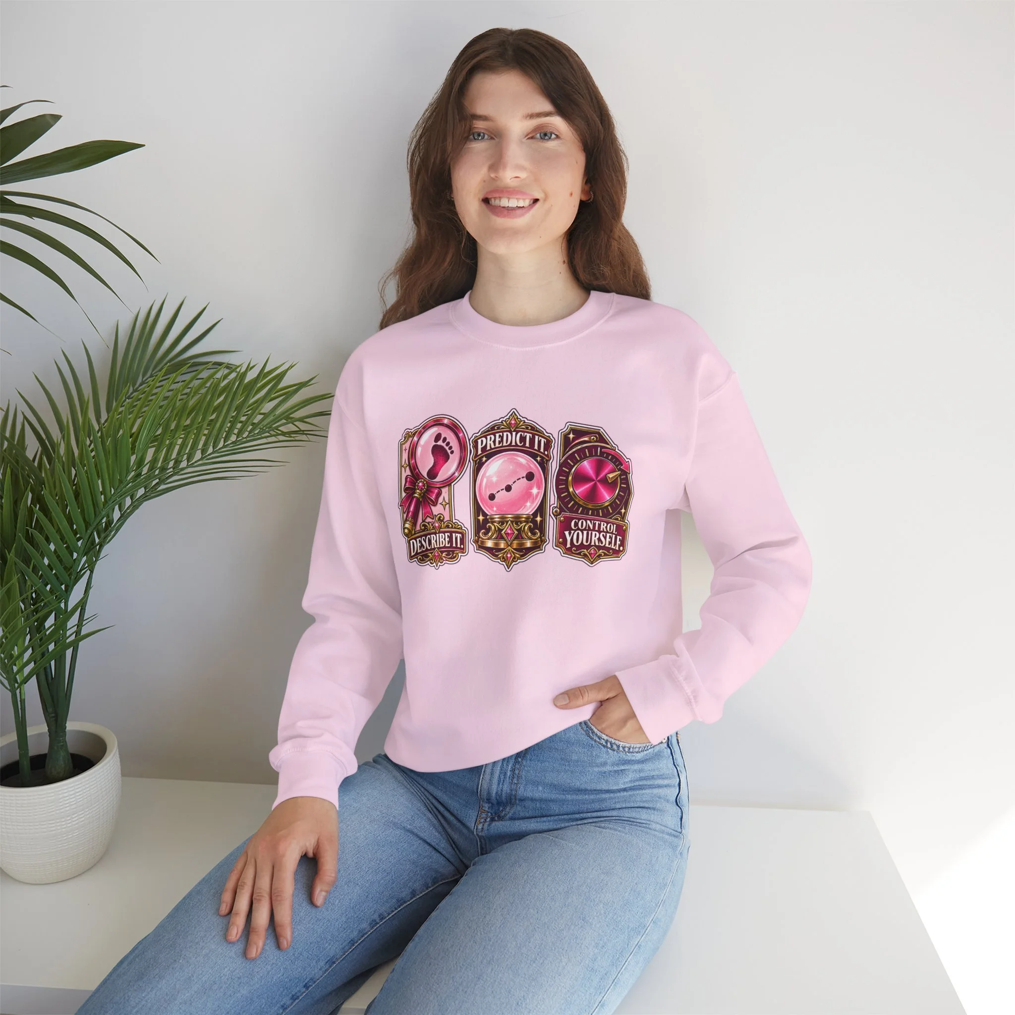 pink describe, control and analyze aba sweatshirt