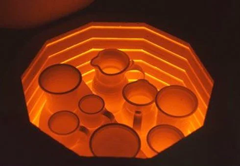 Pottery kiln used for bisque and glaze firing at Knoxville Art Studio